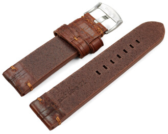 Uhrenarmband Old Vintage hellbraun 20mm Schwarz