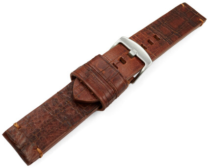 Uhrenarmband Old Vintage hellbraun 24mm Gold