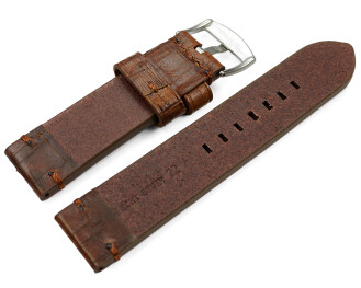 Uhrenarmband Old Vintage dunkelbraun 22mm Stahl