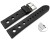 Schnellwechsel Uhrenarmband gelocht Rindleder Berlin Soft Vintage schwarz 20mm Schwarz