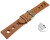 Schnellwechsel Uhrenarmband gelocht Rindleder Berlin Soft Vintage hellbraun 20mm Stahl