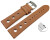 Schnellwechsel Uhrenarmband gelocht Rindleder Berlin Soft Vintage hellbraun 20mm Stahl