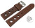Schnellwechsel Uhrenarmband gelocht Rindleder Berlin Soft Vintage dunkelbraun 22mm Schwarz