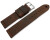 Uhrenarmband dunkelbraun Kamelleder mit schwarze Naht 20mm Schwarz
