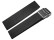 Faltschließe Silikon Glatt schwarz 22mm Stahl