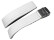 Faltschließe Silikon Stripes weiß 22mm Stahl