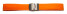 Faltschließe Silikon Stripes orange 24mm Stahl