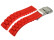 Faltschließe Uhrenarmband Silikon Design rot 16mm Stahl