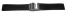 Faltschließe Uhrenarmband Silikon Karo schwarz 18mm Stahl