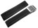 Faltschließe Uhrenarmband Silikon Karo schwarz 18mm Stahl