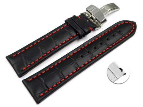 Schnellwechsel Uhrenarmband Kippfaltschließe Leder...