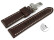 Schnellwechsel Uhrenarmband Leder Kippfaltschließe braun Miami 24mm Schwarz