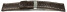 Schnellwechsel Uhrenarmband Leder Kippfaltschließe dunkelbraun Miami 20mm Stahl