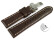Schnellwechsel Uhrenarmband Leder Kippfaltschließe dunkelbraun Miami 20mm Stahl