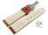 Schnellwechsel Uhrenarmband Leder Kippfaltschließe Bark braun 22mm Stahl