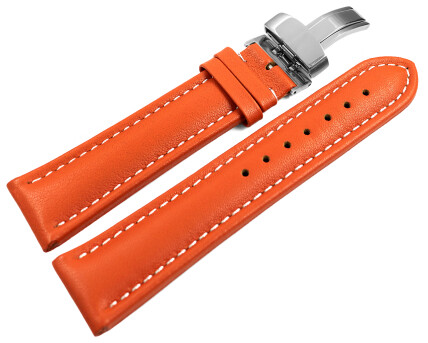 Uhrenarmband Kippfaltschließe Leder glatt...