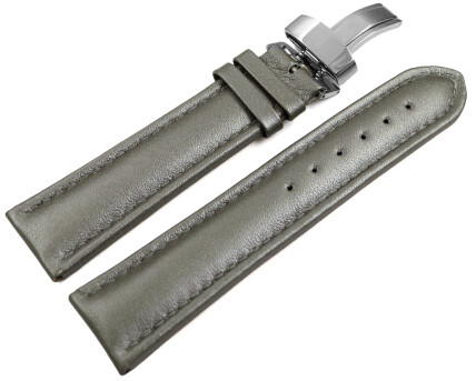 Uhrenarmband Kippfaltschließe Leder glatt...