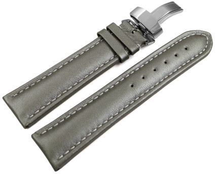 Uhrenarmband Kippfaltschließe Leder glatt...