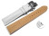 Schnellwechsel Uhrenband mit Butterfly stark gepolstert Kroko weiß 18mm 20mm 22mm 24mm