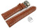 Schnellwechsel Uhrenarmband mit Butterfly Schließe Leder Kroko hellbraun 18mm 20mm 22mm 24mm 26mm 28mm