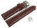 Schnellwechsel Uhrenarmband mit Butterfly Schließe Leder Kroko dunkelbraun 18mm 20mm 22mm 24mm 26mm 28mm