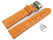 Schnellwechsel Uhrenarmband mit Butterfly Schließe Leder Kroko orange 18mm 20mm 22mm 24mm 26mm 28mm