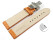 Schnellwechsel Uhrenarmband mit Butterfly Schließe Leder Kroko orange 18mm 20mm 22mm 24mm 26mm 28mm
