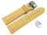 Schnellwechsel Uhrenarmband mit Butterfly Schließe Leder Kroko gelb 18mm 20mm 22mm 24mm 26mm 28mm