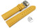 Schnellwechsel Uhrenarmband mit Butterfly gepolstert genarbt gelb 18mm 20mm 22mm 24mm