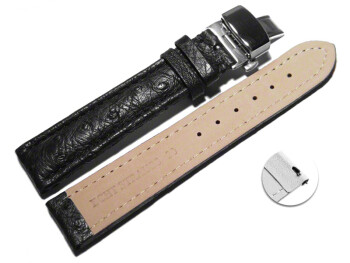 Schnellwechsel Uhrenband mit Butterfly echt Strauss...