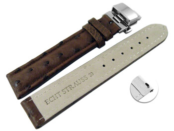 Schnellwechsel Uhrenband mit Butterfly echt Strauss...