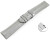 Schnellwechsel Uhrenarmband  Kippfaltschließe Leder glatt gepolstert hellgrau wN 18mm 20mm 22mm 24mm