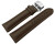 Uhrenarmband Butterfly gepolstert Leder glatt dunkelbraun 18mm 20mm 22mm 24mm 26mm 28mm