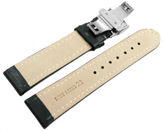 Uhrenarmband Butterfly gepolstert Leder glatt...