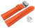 Schnellwechsel Uhrenarmband mit Butterfly Leder glatt orange wN 18mm 20mm 22mm 24mm 26mm 28mm