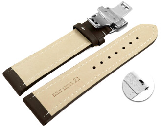 Schnellwechsel Uhrenarmband mit Butterfly Leder glatt...