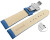 Schnellwechsel Uhrenarmband mit Butterfly Leder glatt blau 18mm 20mm 22mm 24mm 26mm 28mm