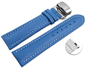 Schnellwechsel Uhrenarmband mit Butterfly Leder glatt...