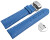 Schnellwechsel Uhrenarmband mit Butterfly Leder glatt blau wN 18mm 20mm 22mm 24mm 26mm 28mm