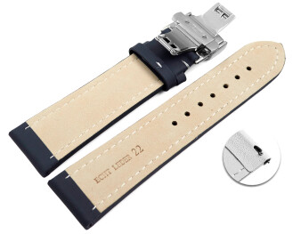 Schnellwechsel Uhrenarmband mit Butterfly Leder glatt...