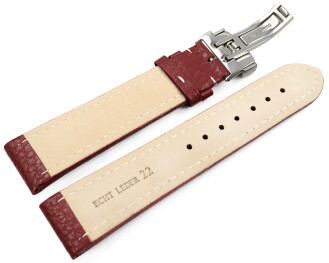 Uhrenarmband Kippfaltschließe Leder genarbt...