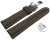 Schnellwechsel Uhrenarmband Kippfaltschließe Leder genarbt dunkelbraun 18mm 20mm 22mm 24mm
