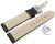 Schnellwechsel Uhrenarmband Kippfaltschließe Leder genarbt dunkelbraun 18mm 20mm 22mm 24mm