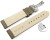 Schnellwechsel Uhrenarmband Kippfaltschließe Leder genarbt Taupe 18mm 20mm 22mm 24mm