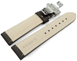 Uhrenarmband Leder mit Butterfly gepolstert genarbt...