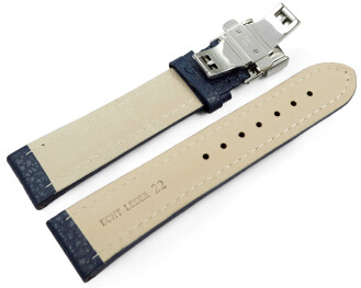 Uhrenarmband Leder mit Butterfly gepolstert genarbt...