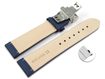 Schnellwechsel Uhrenband Leder Butterfly gepolstert...