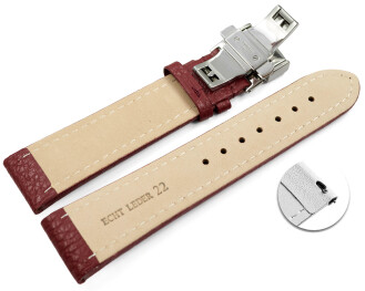 Schnellwechsel Uhrenband Leder Butterfly gepolstert...