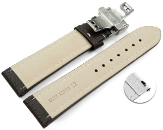 Schnellwechsel Uhrenband Leder Butterfly gepolstert...