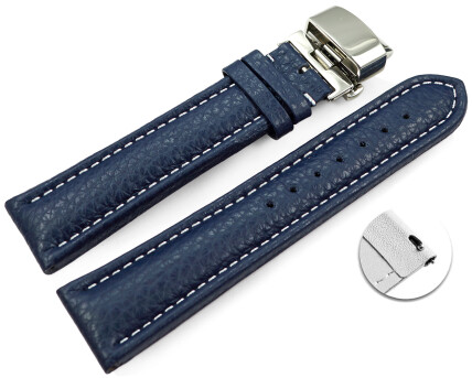 Schnellwechsel Uhrenband Leder Butterfly gepolstert...